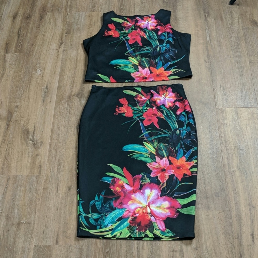 2pc skirt & crop top